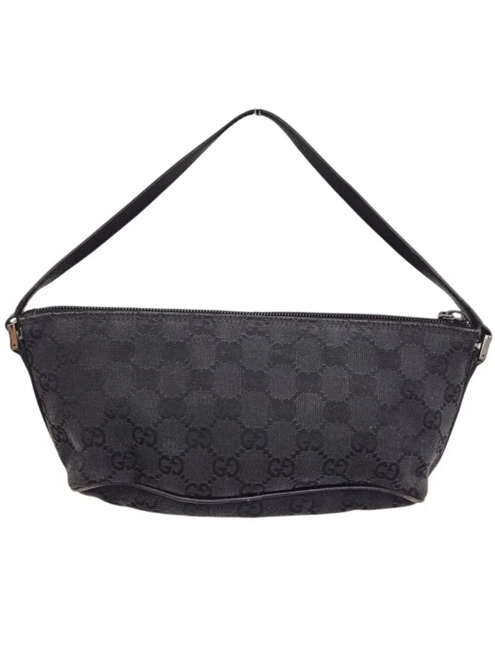 Gucci GG Canvas Pouch Black Handbag